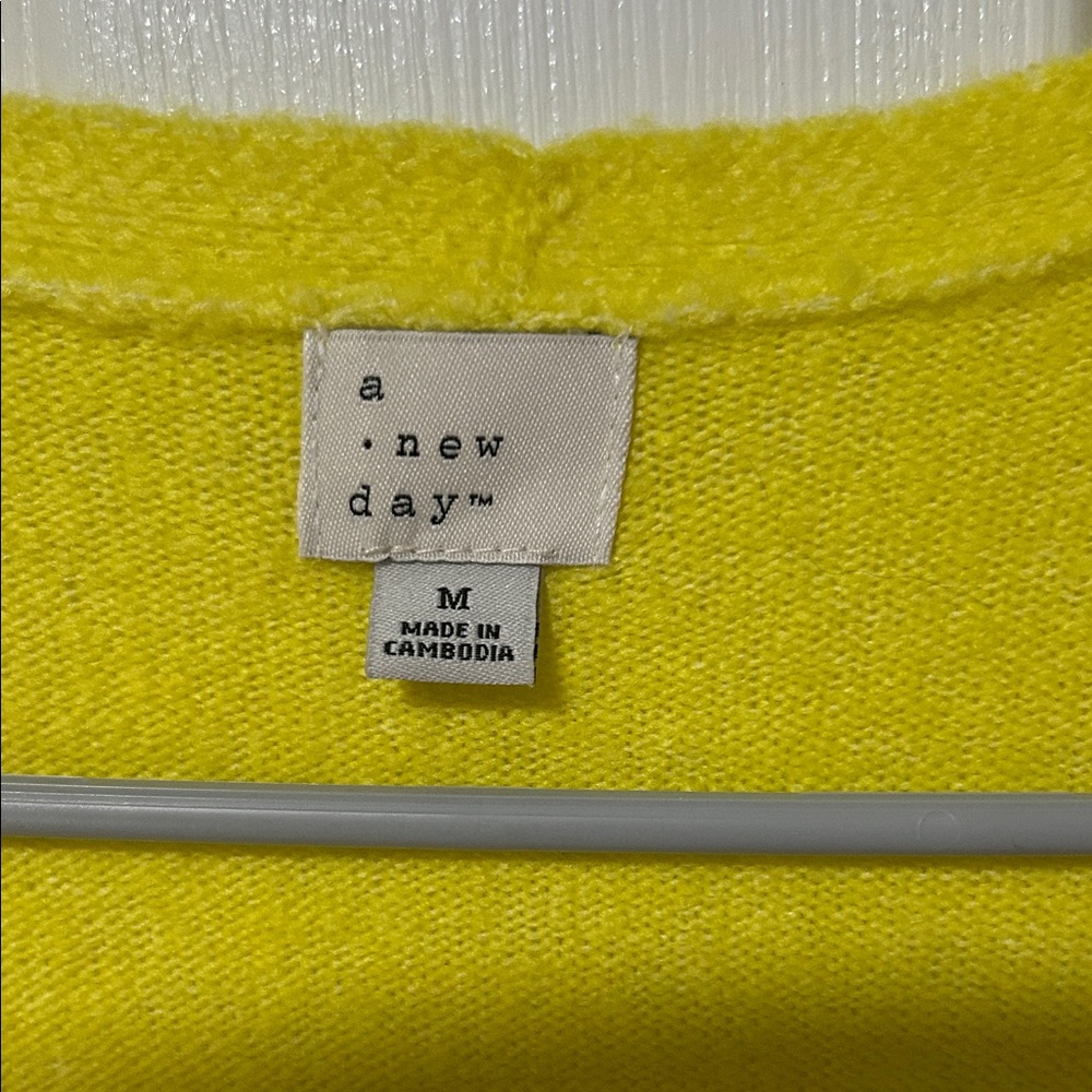 a new day Women's Striped Cardigan - Yellow, Light Blue, Teal - Picture 2 of 3